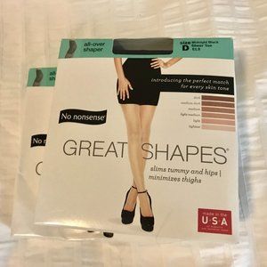 NWT 2 pack No Nonsense Black Shaper Tights XL